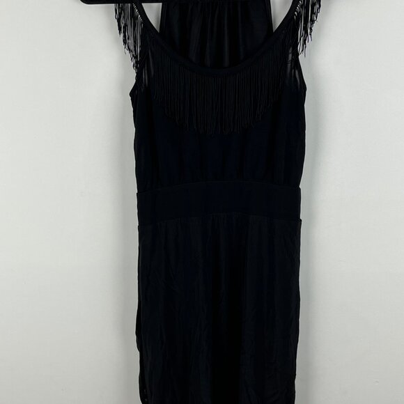 Guess Pencil Dress Size XS Black Sleeveless Spaghetti Strap Round Neck Stretch - Picture 6 of 9